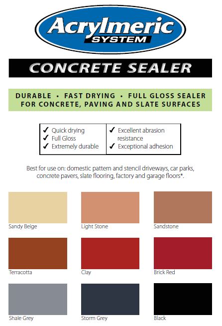 ACRYLMERIC Concrete Sealers - Great Range, Durable, Aust. Made Quality ...