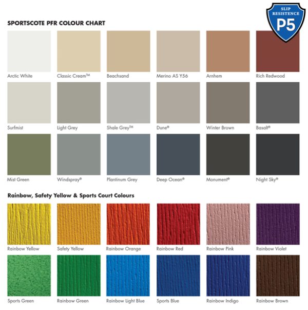 Choosing ACRYLMERIC® Sportscote PFR Colours - Colormaker Industries